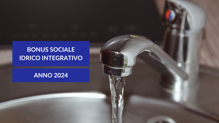 Bonus sociale idrico integrativo anno 2024